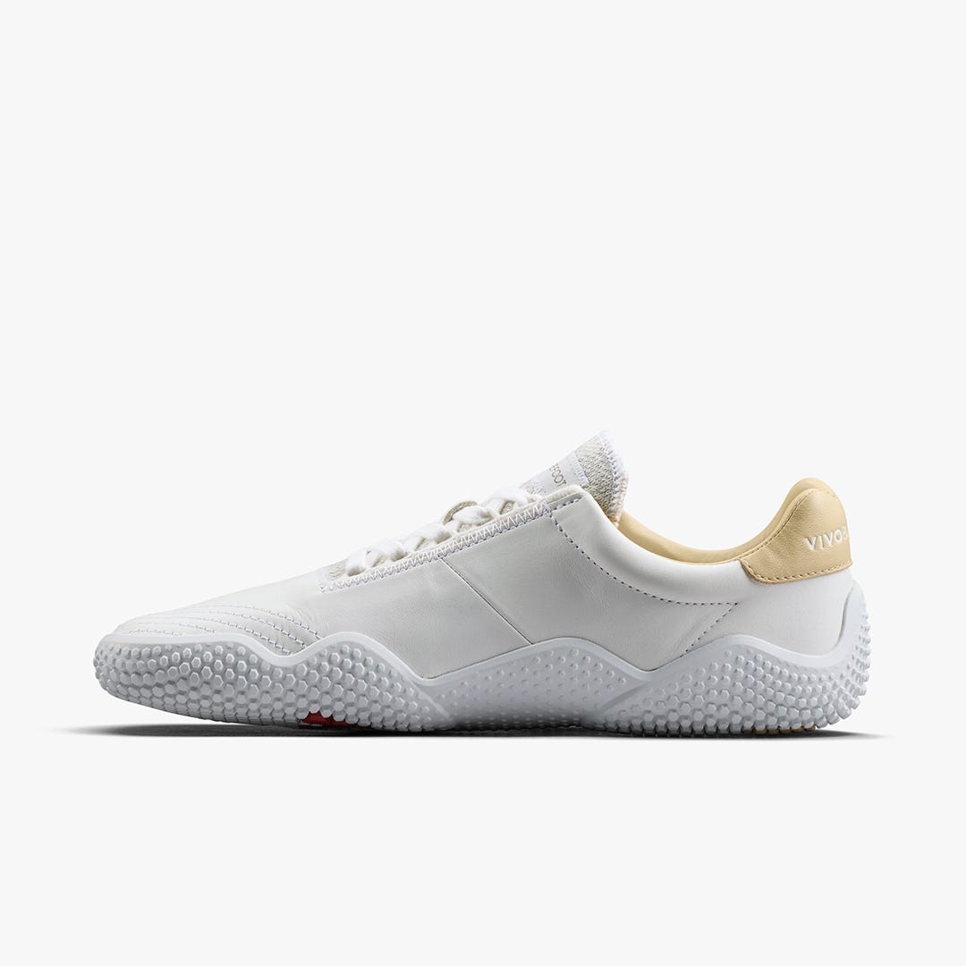 Vivobarefoot Motus Studio Sneaker Leather Womens Bright White