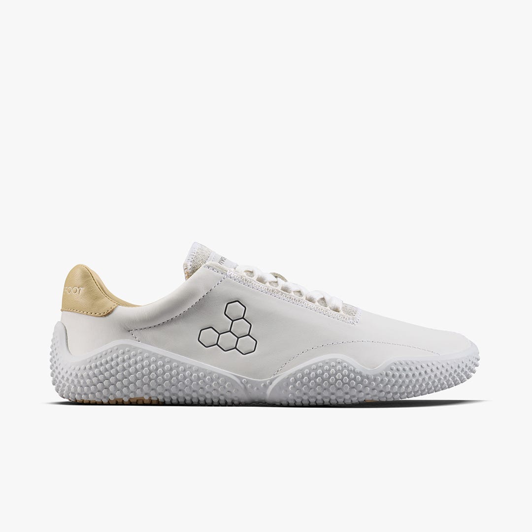 Vivobarefoot Motus Studio Sneaker Leather Womens Bright White