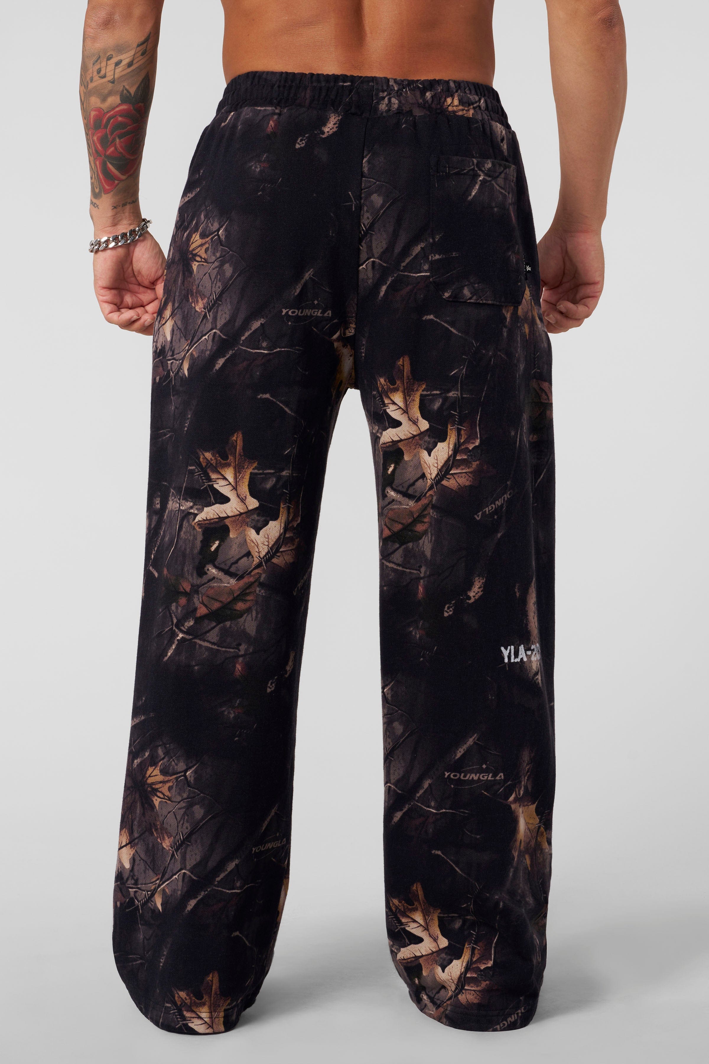 YoungLA 2094 - Tree Camo Collection - No Cuff Sweats Black Tree Camo