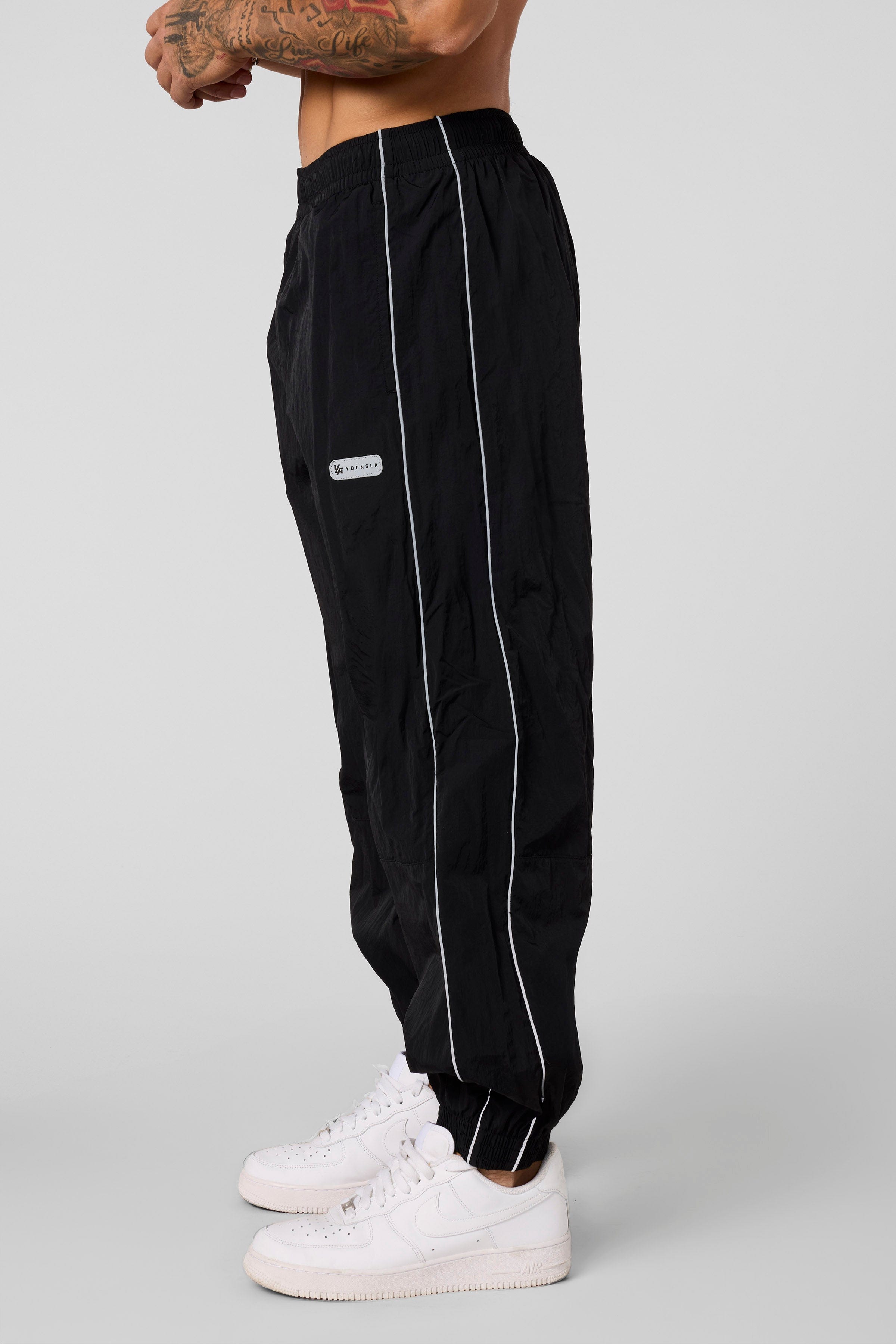 YoungLA 2091 - Retro Cuffed Joggers Black