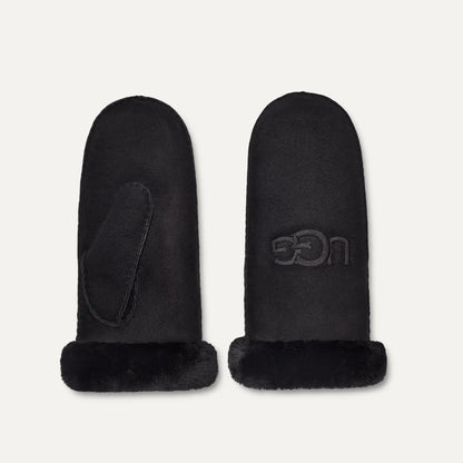 Ugg Sheepskin Embroider Mitten Black
