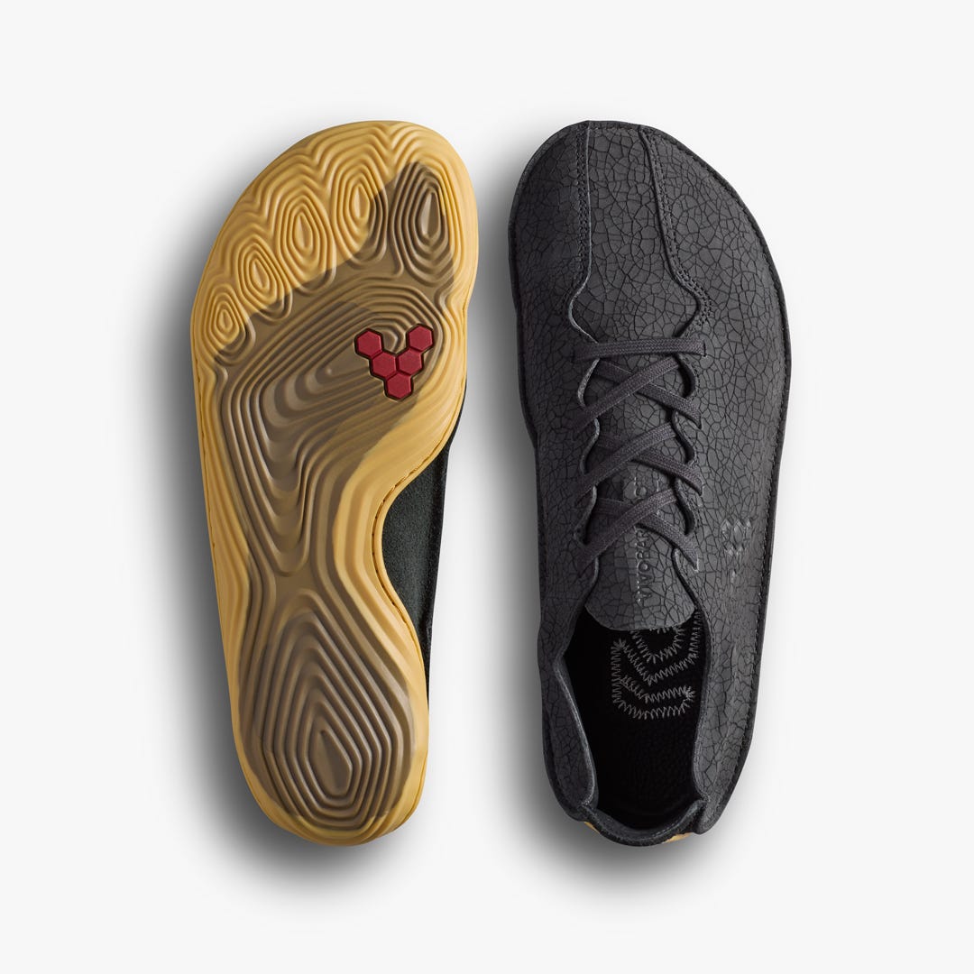 Vivobarefoot Sensus Ii Grounding Womens Obsidian Cracked Leather