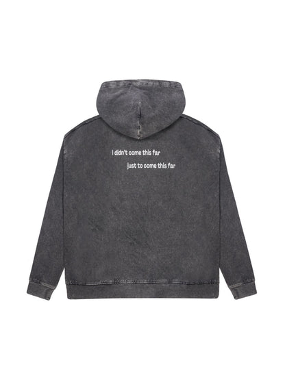 SMOKED KNIT ZIPPER HOODIE