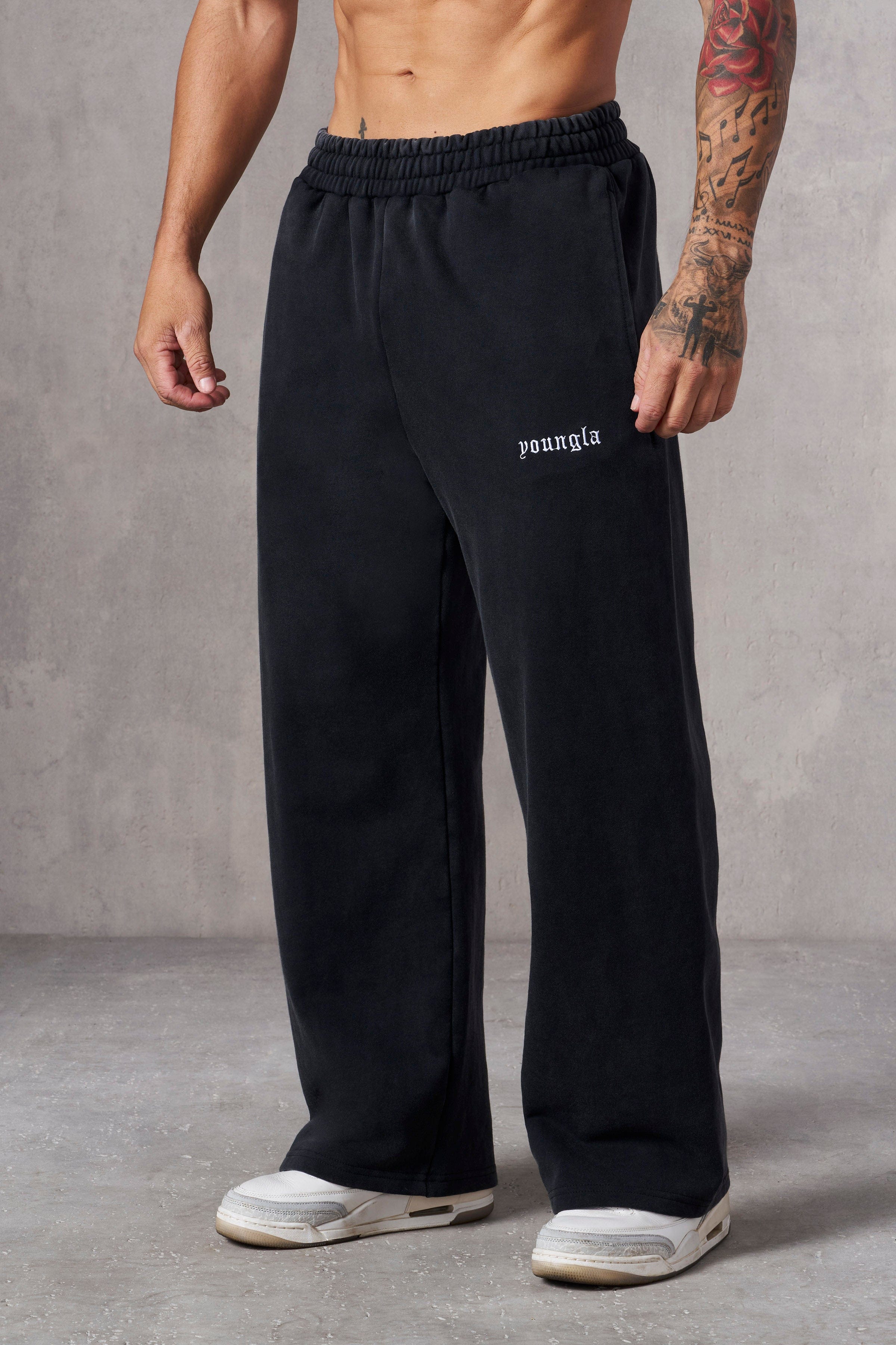 YoungLA 2111 - Classic Baggy Sweats Black Wash