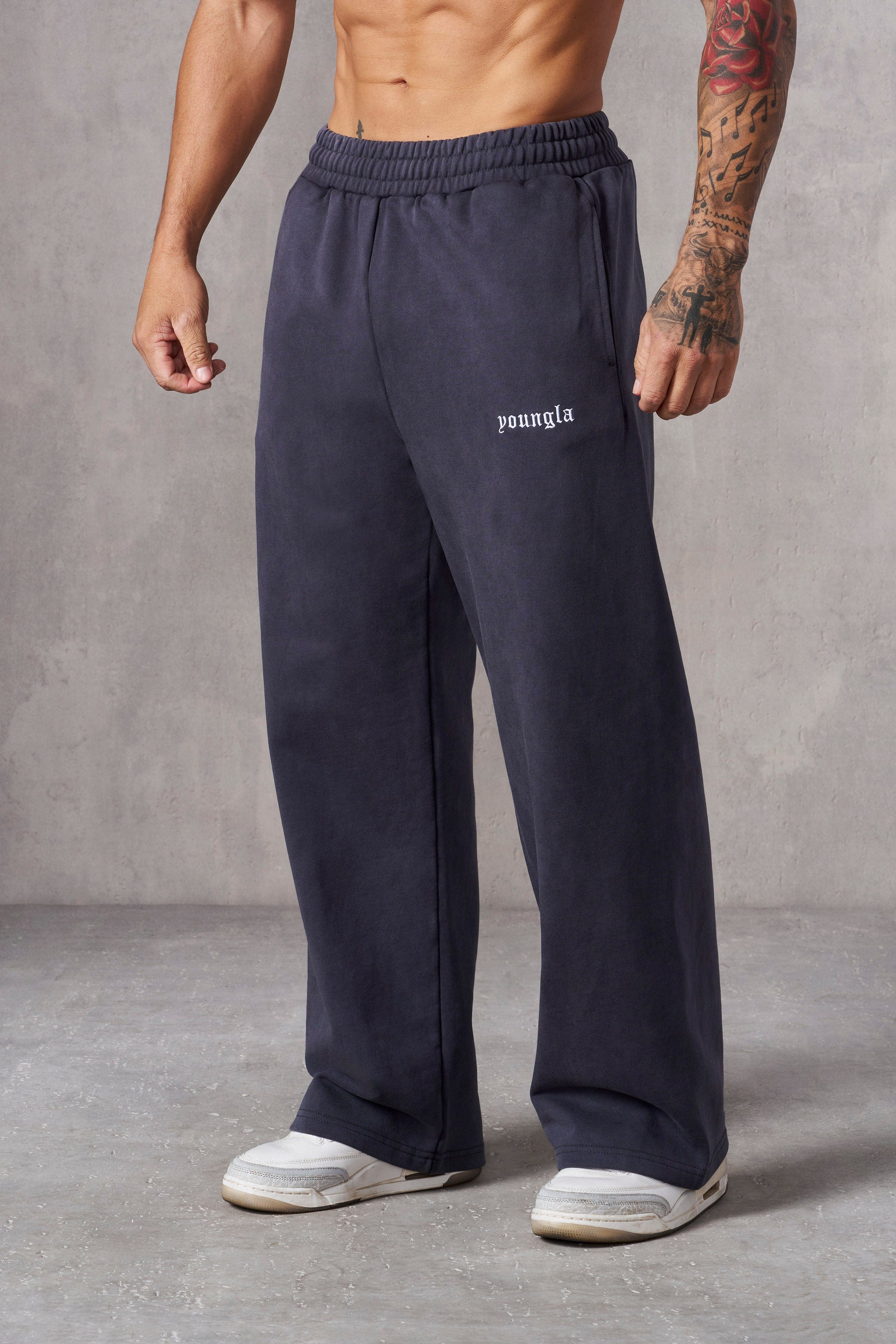 YoungLA 2111 - Classic Baggy Sweats Charcoal Wash