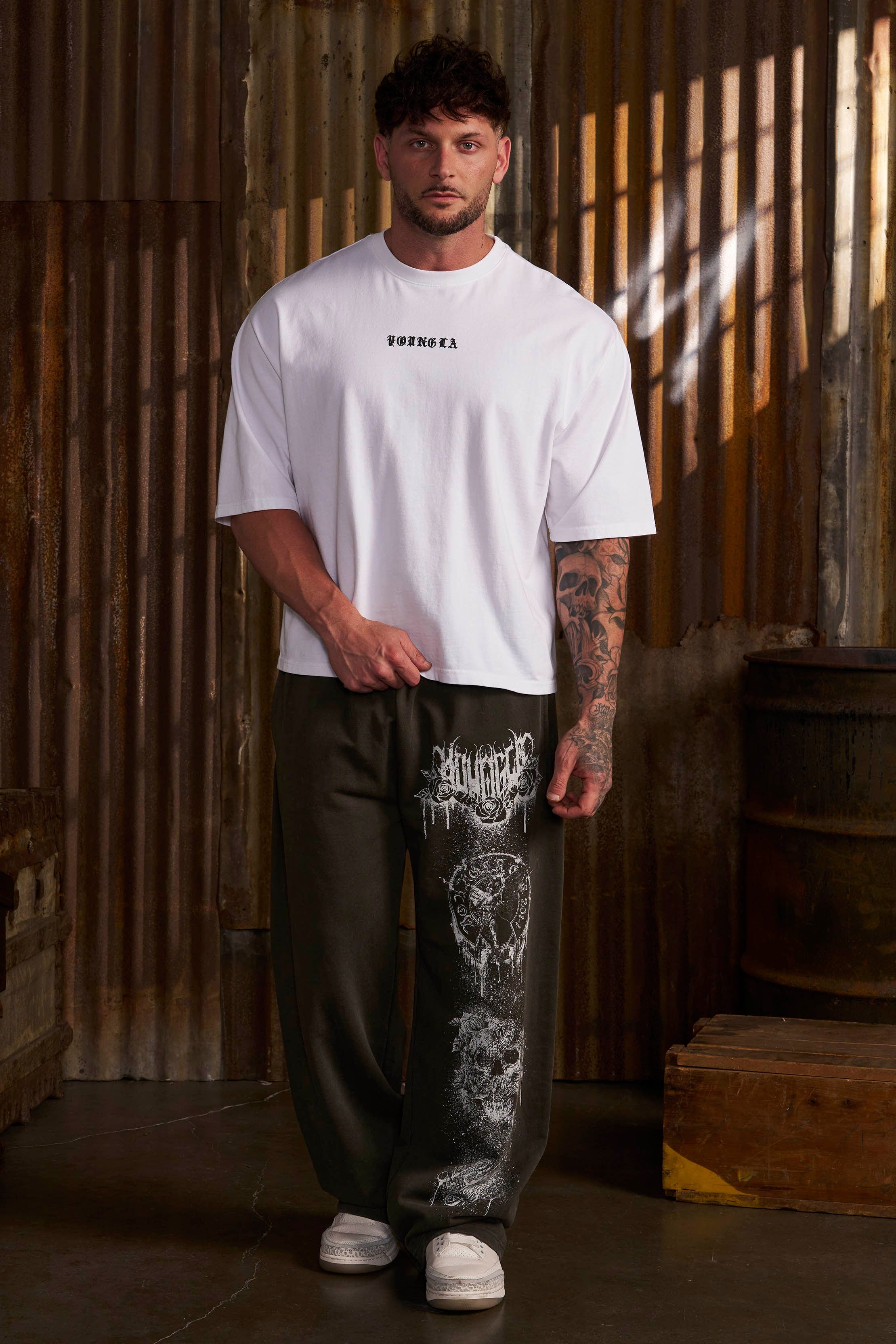 YoungLA 2116 - Dynasty Sweats Hunter Green Wash