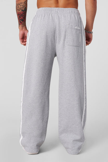 YoungLA 2124 - Vintage Striped Sweats Heather Grey