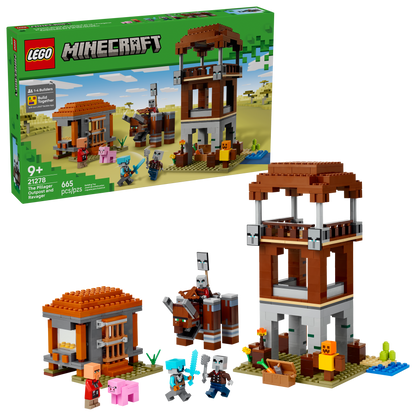 Lego The Pillager Outpost and Ravager