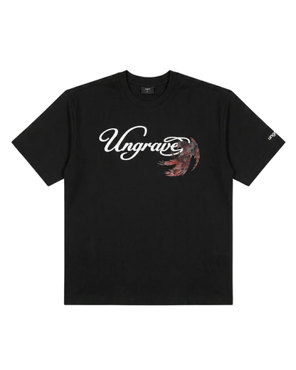BLACK FALLEN WINGS TEE