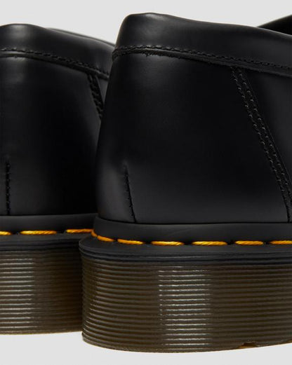 Dr. Martens Adrian Yellow Stitch Leather Tassel Loafers Black - Mens