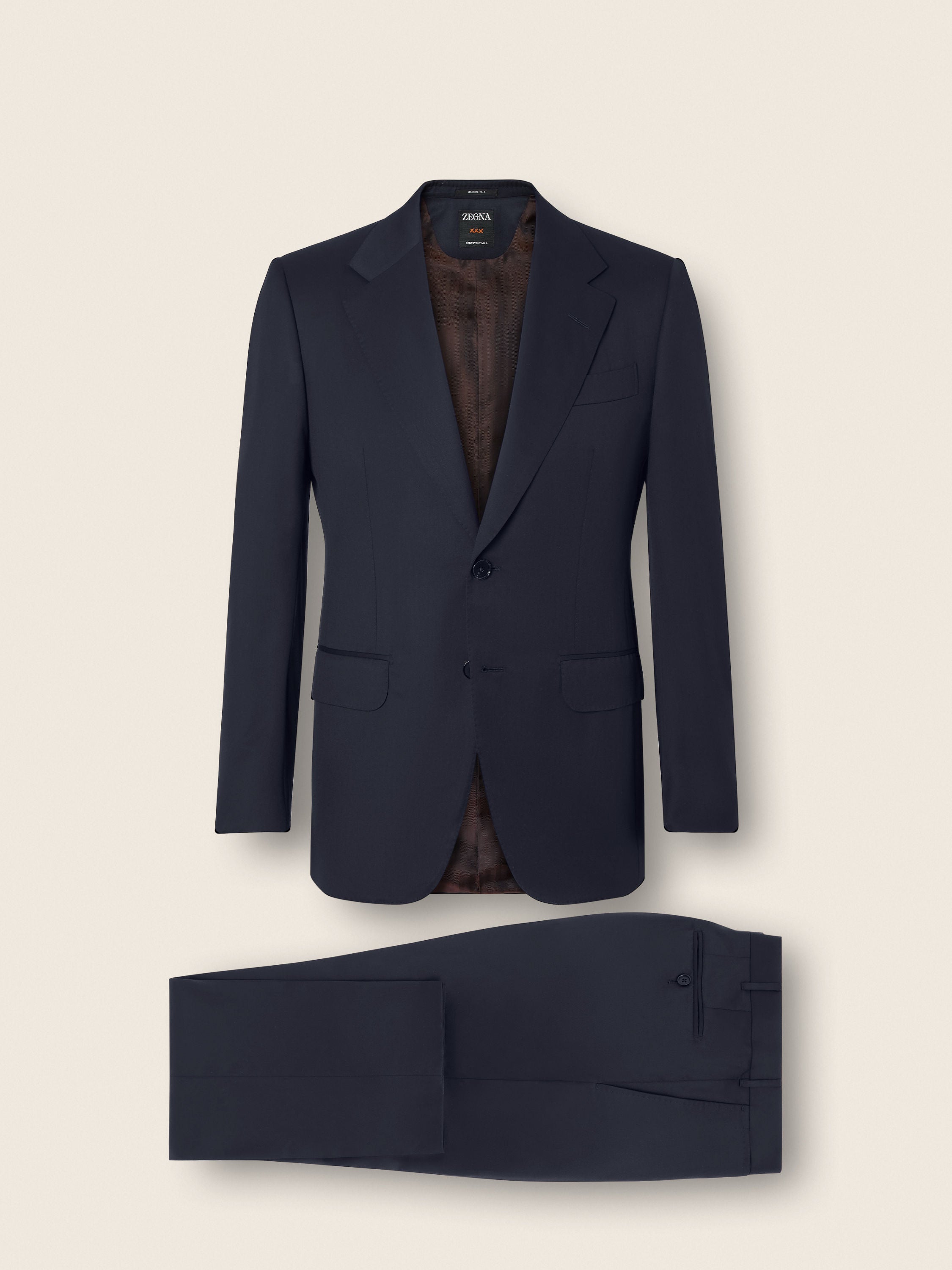 Zegna Navy Blue Trofeo 120Mila Wool Suit