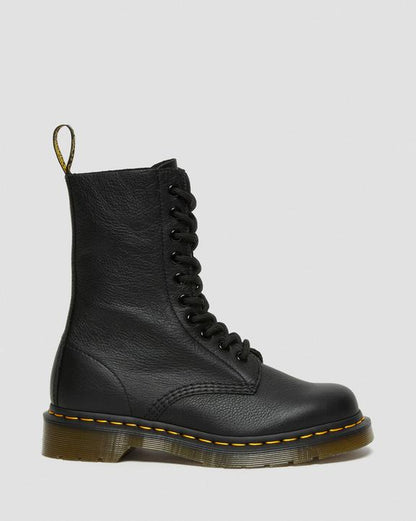 Dr Martens 1490 Virginia Leather Mid Calf Boots - Black