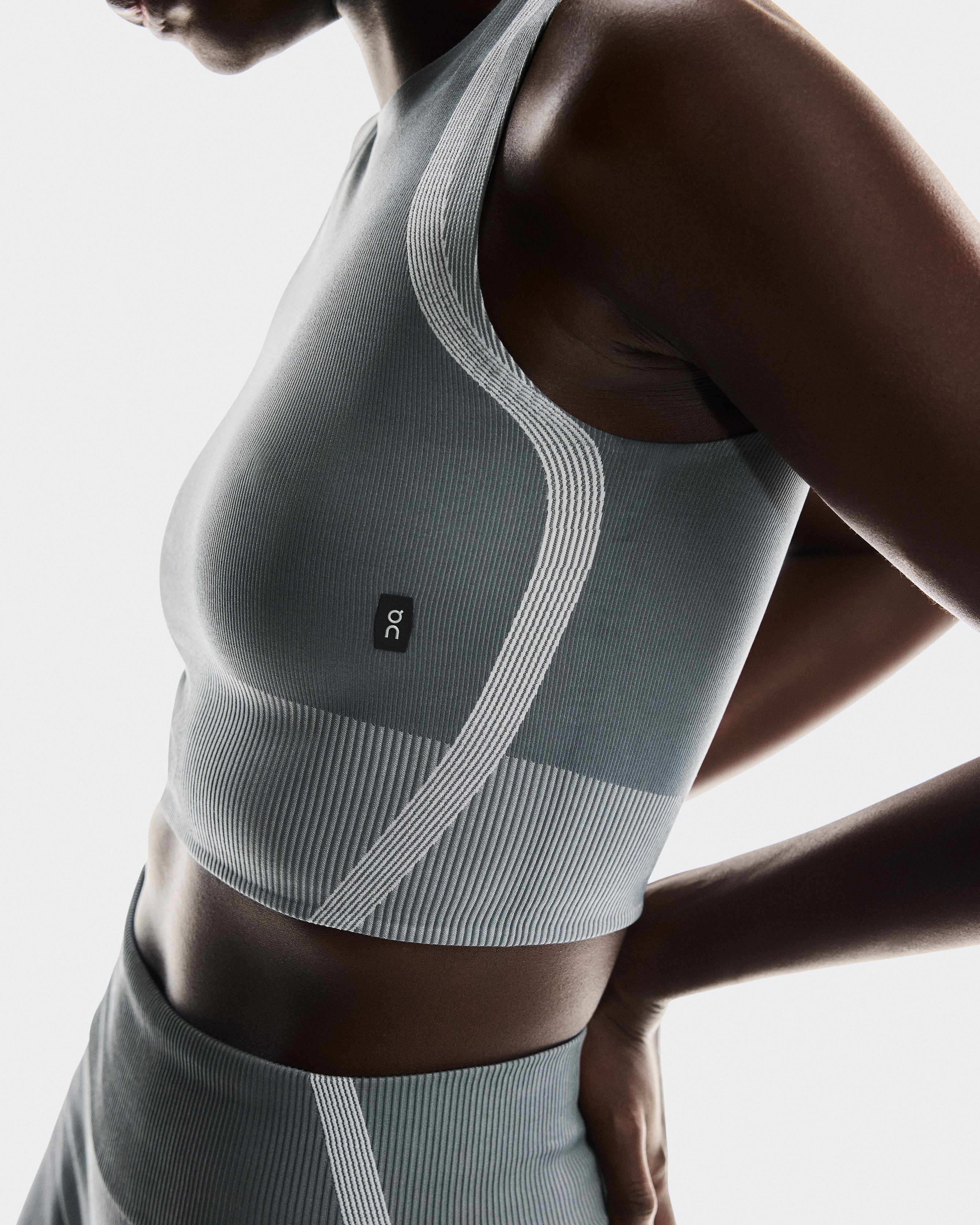 On Studio Knit Crop Rock | Glacier (Women's)