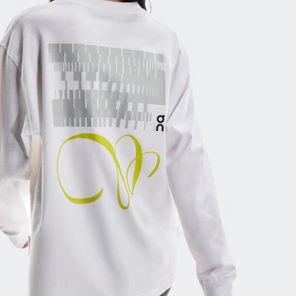 On Club Long-T Graphic White (Women'S)