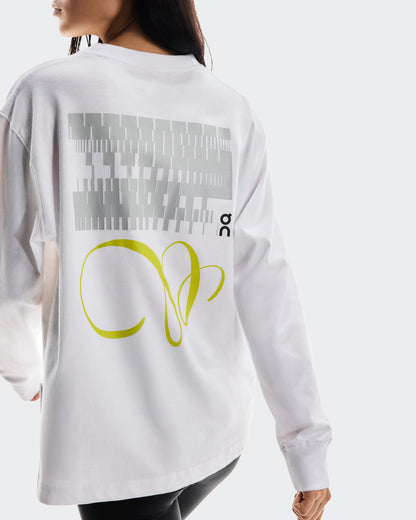 On Club Long-T Graphic White (Women'S)