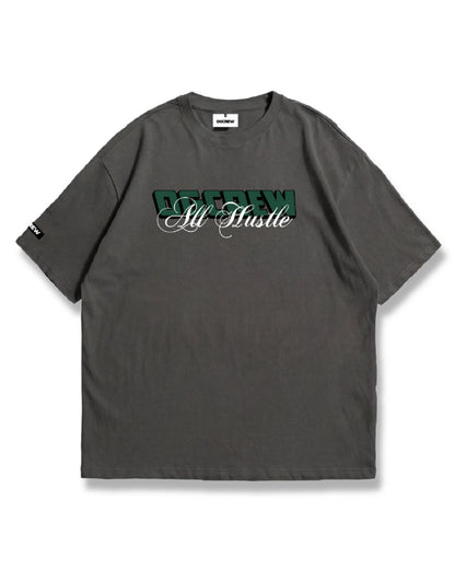 DARK GREY ALL HUSTLE NO LUCK T-SHIRT