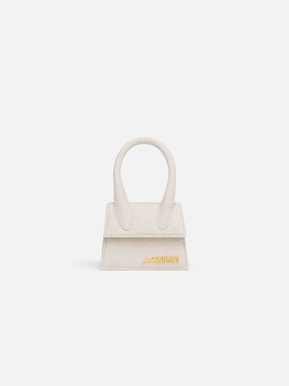 Jacquemus The Chiquito Linen Structured Bag Light Greige