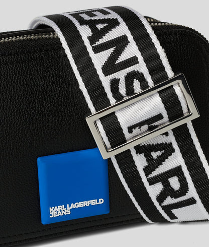 KarlLagerfeld Logo Patch Camera Bag Black