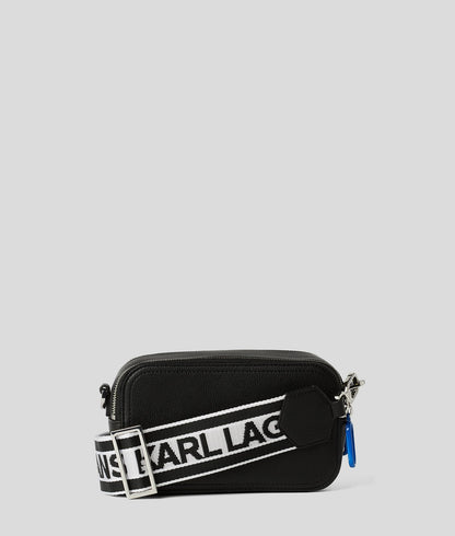 KarlLagerfeld Logo Patch Camera Bag Black