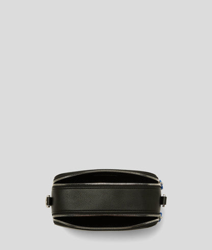 KarlLagerfeld Logo Patch Camera Bag Black