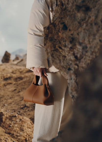 Polene Numero Neuf Mini Textured Camel