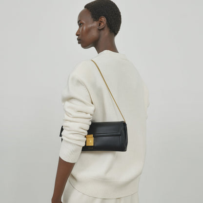 DeMellier The Paris Clutch black smooth