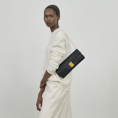 DeMellier The Paris Clutch black smooth