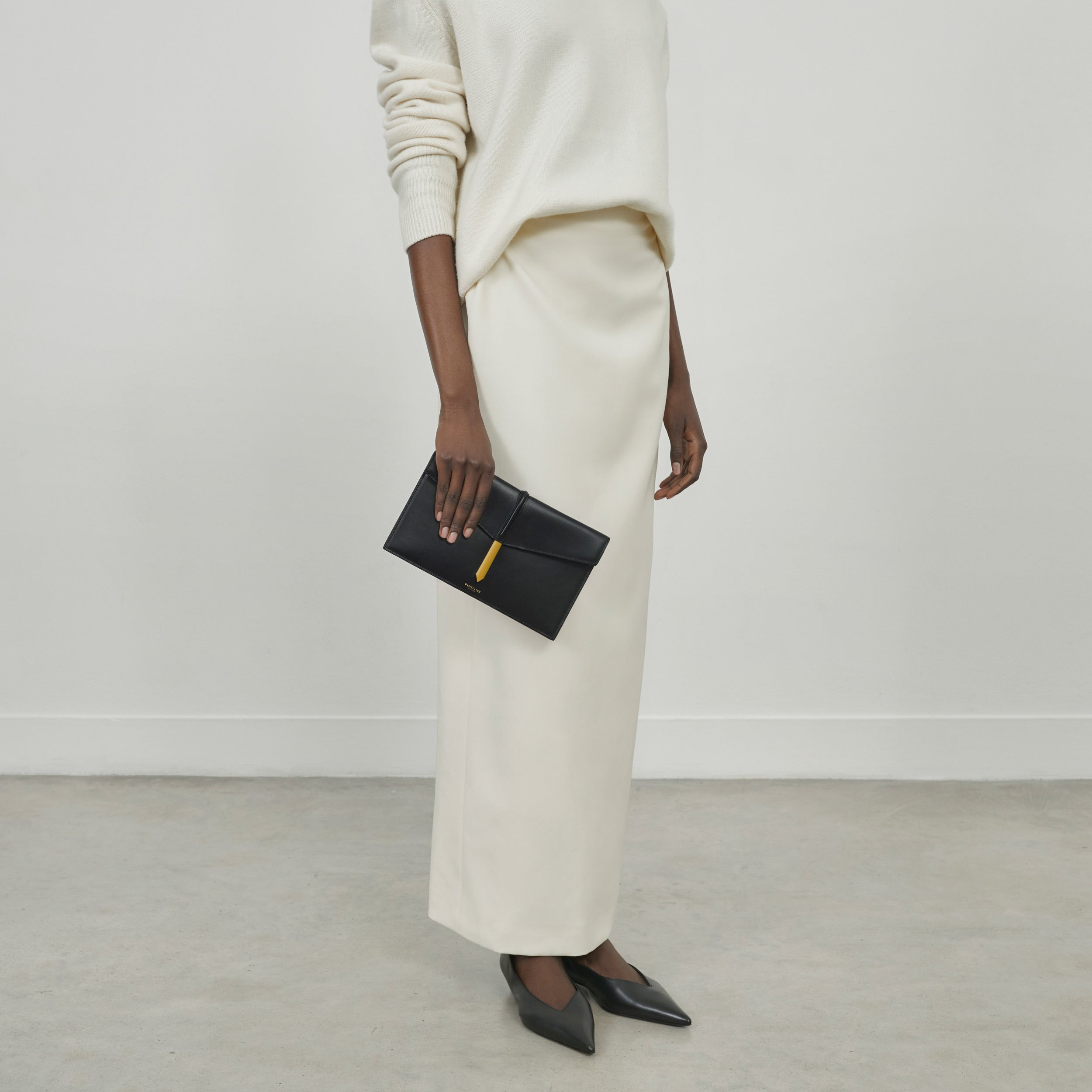 DeMellier The Tokyo Clutch burgundy smooth