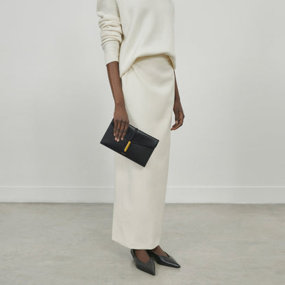 DeMellier The Tokyo Clutch burgundy smooth