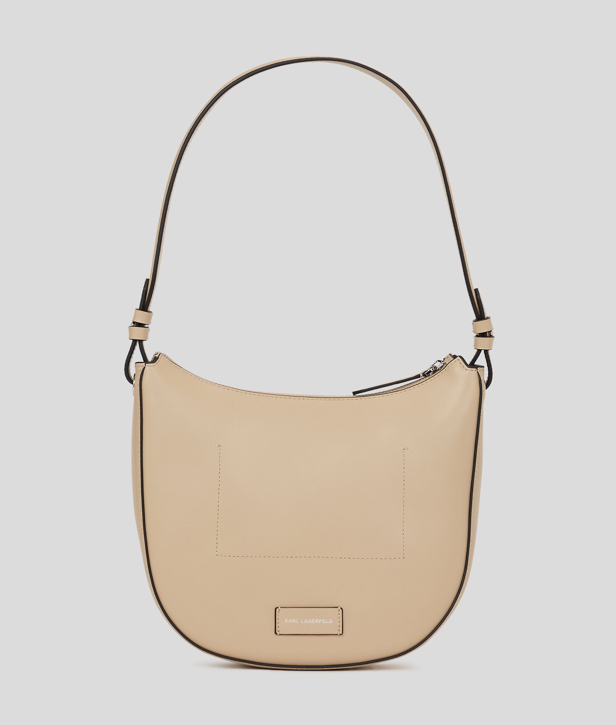 Karl Lagerfeld K/Circle Perforated Moon Shoulder Bag Sand