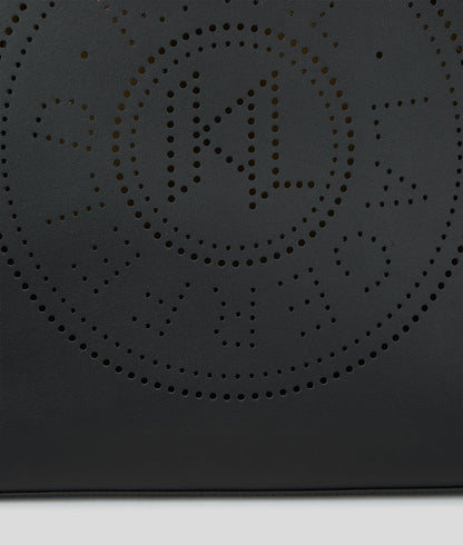 KarlLagerfeld Kcircle Large Perforated Tote Bag Black