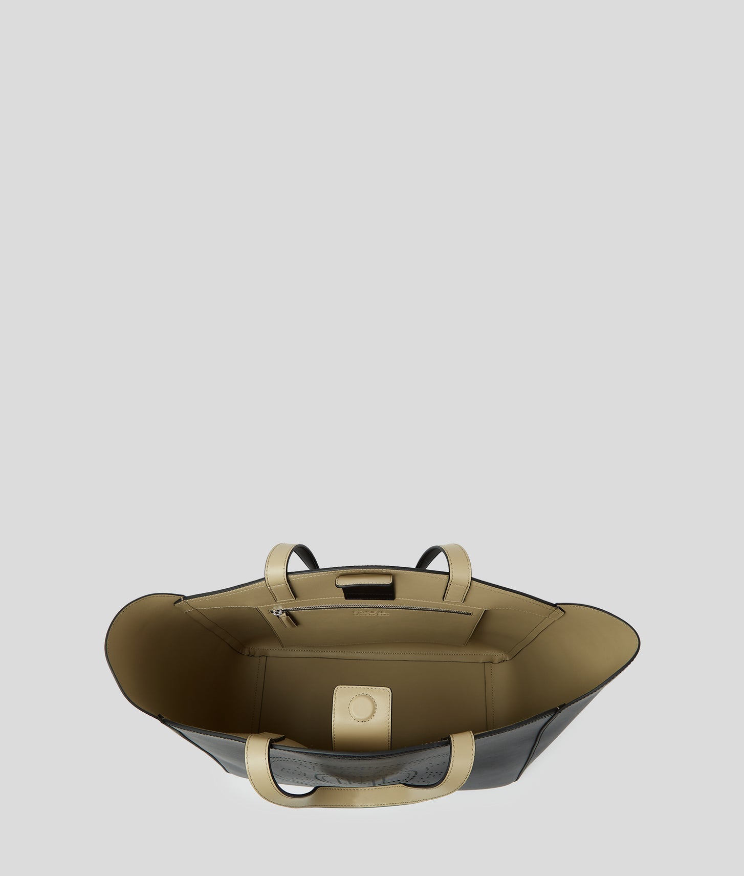 KarlLagerfeld Kcircle Large Perforated Tote Bag Black