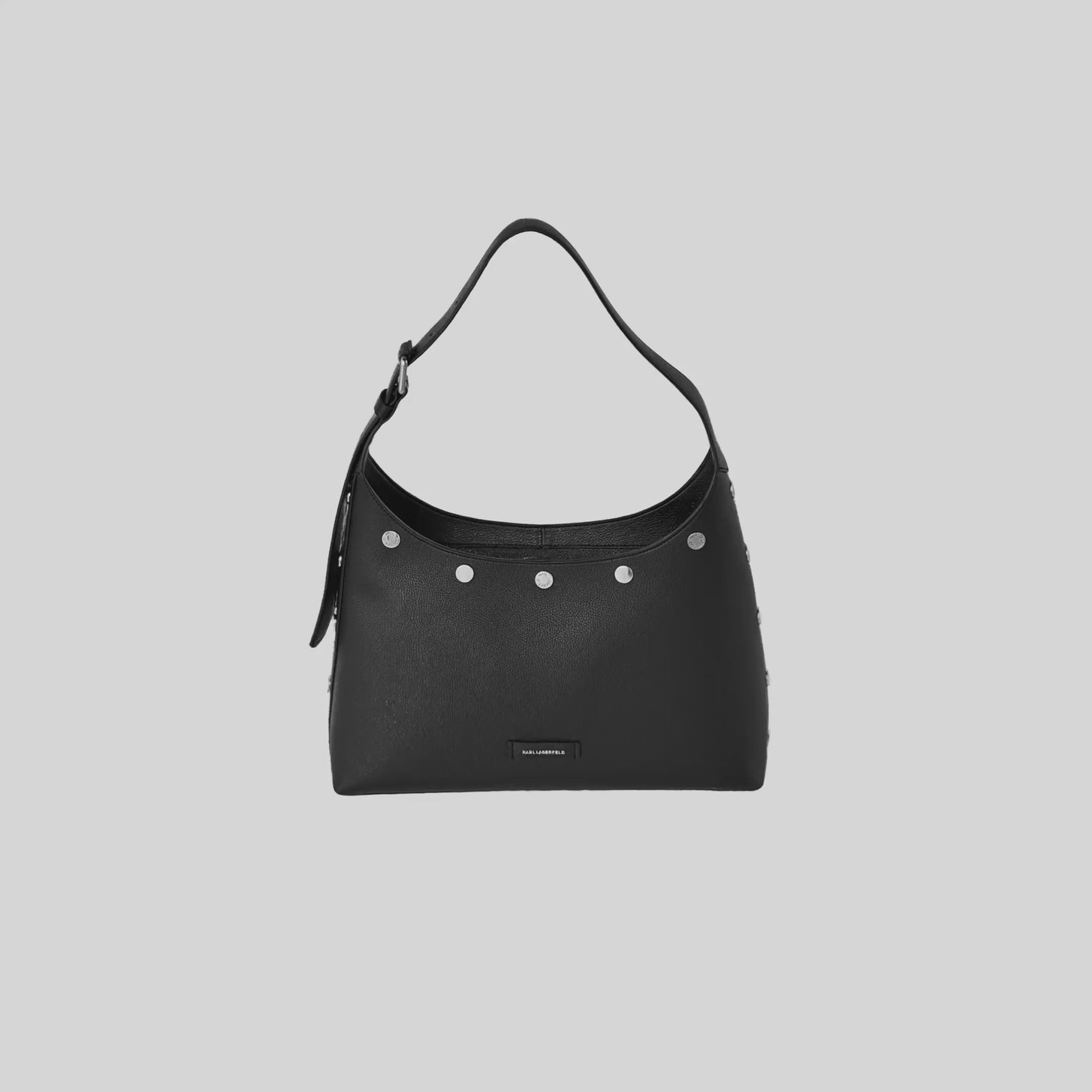 KarlLagerfeld Krocky Marais Hobo Bag Black-Nickel