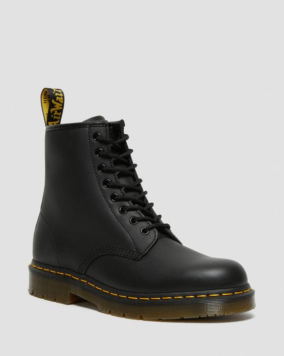 1460 Slip Resistant Leather Lace Up Boots - Black - Mens