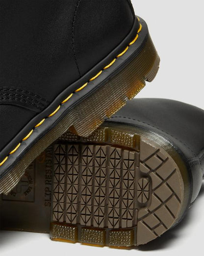 1460 Slip Resistant Leather Lace Up Boots - Black - Mens
