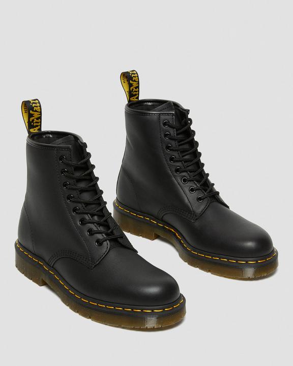1460 Slip Resistant Leather Lace Up Boots - Black - Mens