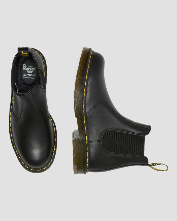 Martens 2976 Slip Resistant Leather Chelsea Boots Black Womens UK