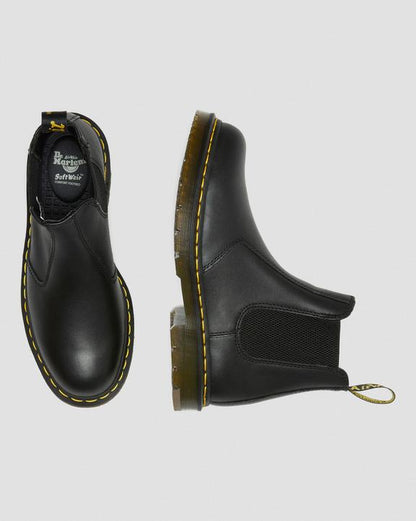 Dr. Martens 2976 Slip Resistant Leather Chelsea Boots Black - Womens