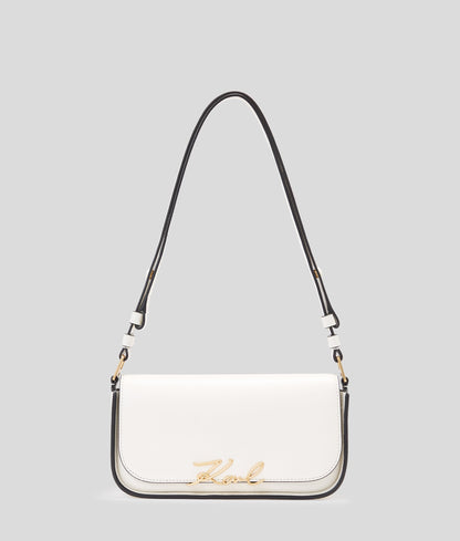 KarlLagerfeld Ksignature Two-Way Crossbody Bag Off White