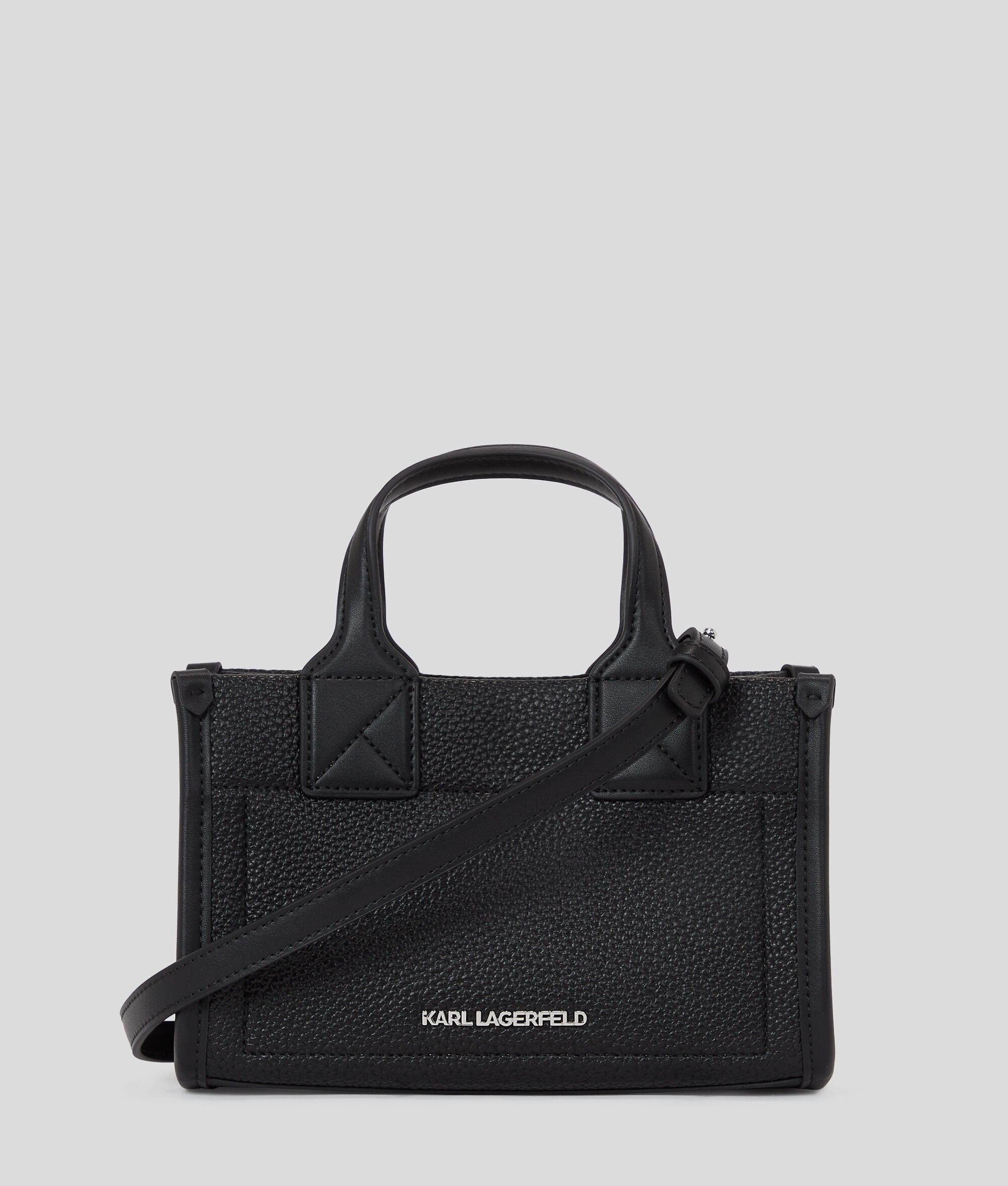 K/Skuare Grainy Small Tote Bag Black Black