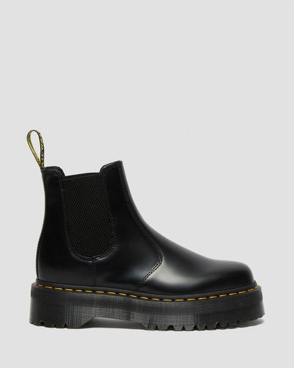2976 Smooth Leather Platform Chelsea Boots - Black - Mens