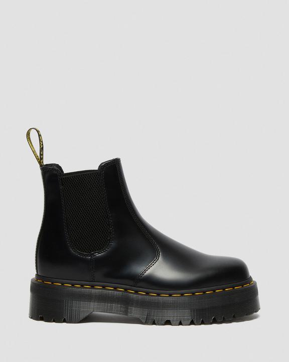 2976 Smooth Leather Platform Chelsea Boots - Black - Mens