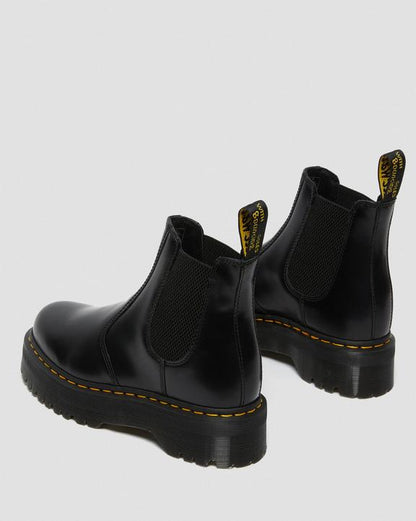 2976 Smooth Leather Platform Chelsea Boots - Black - Mens