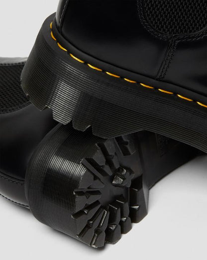 2976 Smooth Leather Platform Chelsea Boots - Black - Mens