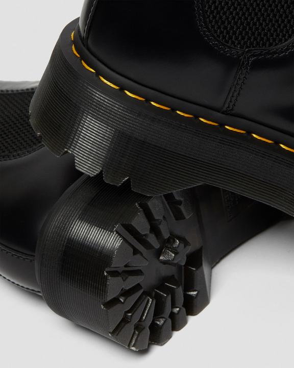 2976 Smooth Leather Platform Chelsea Boots - Black - Mens