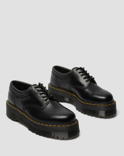 Dr Martens Leather Platform Casual Shoes - Black