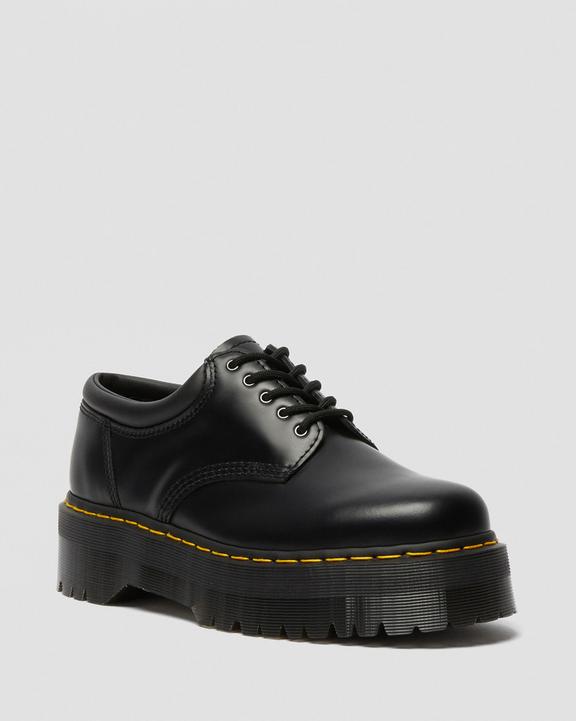 Dr. Martens 8053 Leather Platform Casual Shoes Black - Womens