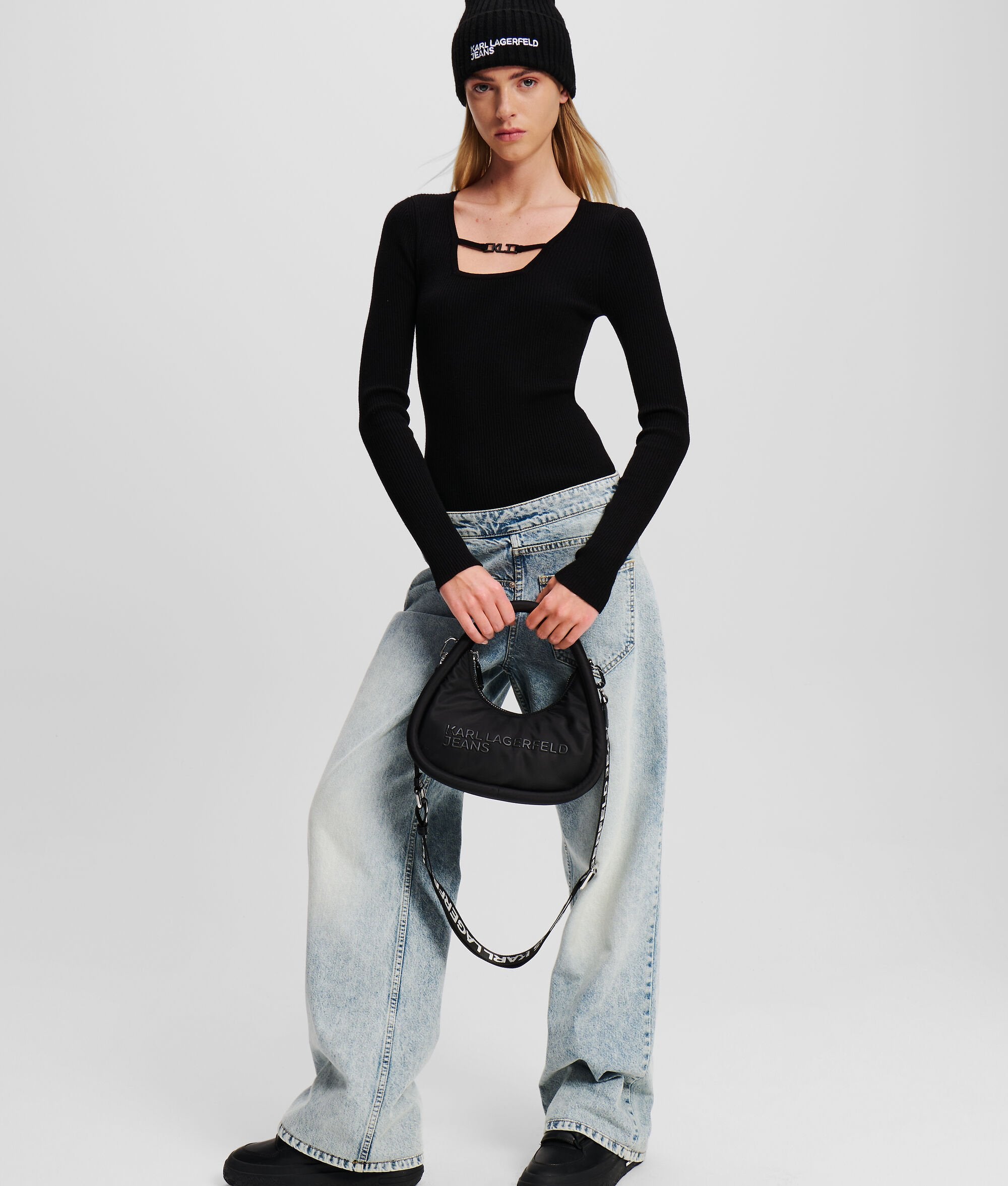 Puffy Top-Handle Bag BLACK BLACK