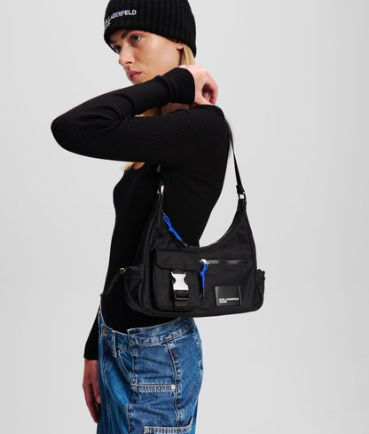 Street Nylon Shoulder Bag BLACK BLACK