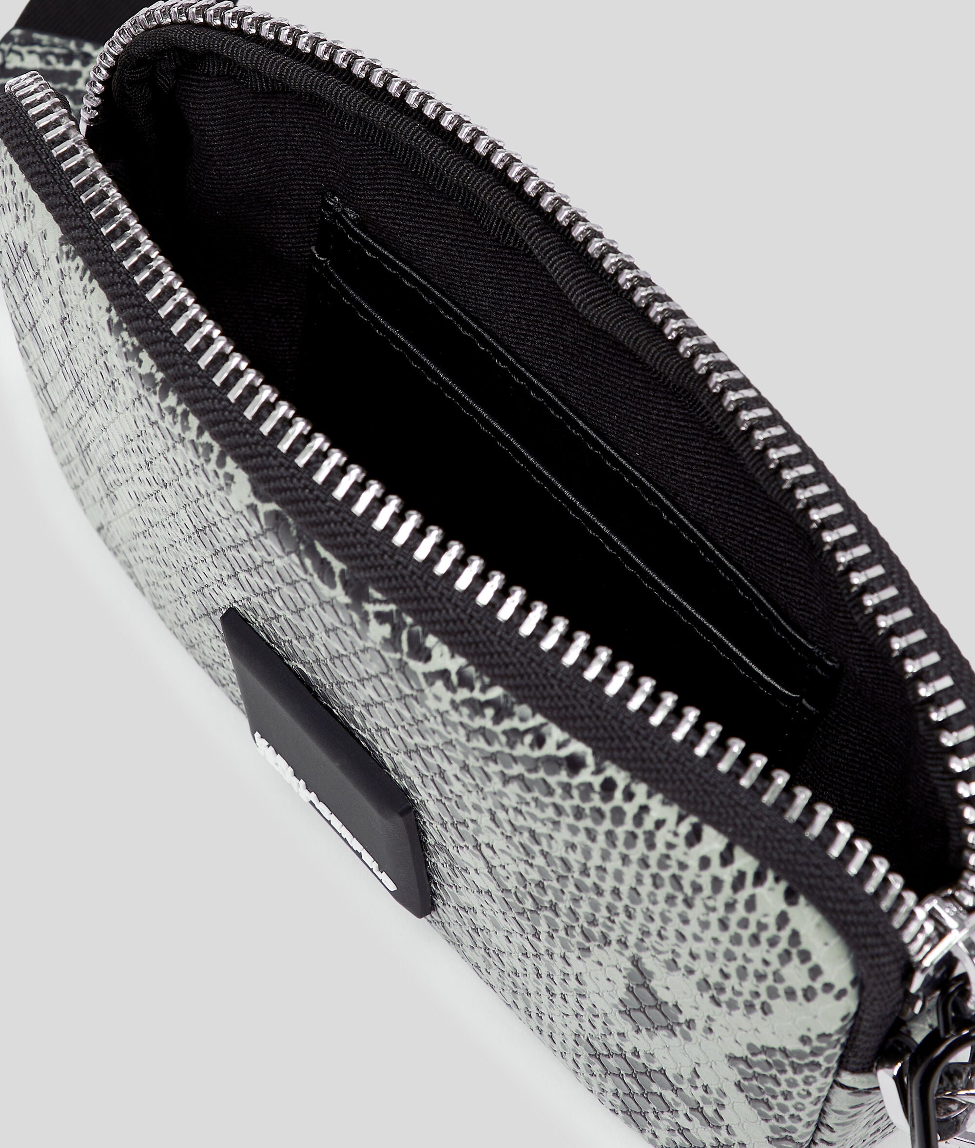 Snake-Effect Mini Crossbody Bag Grey Snake Grey Snake